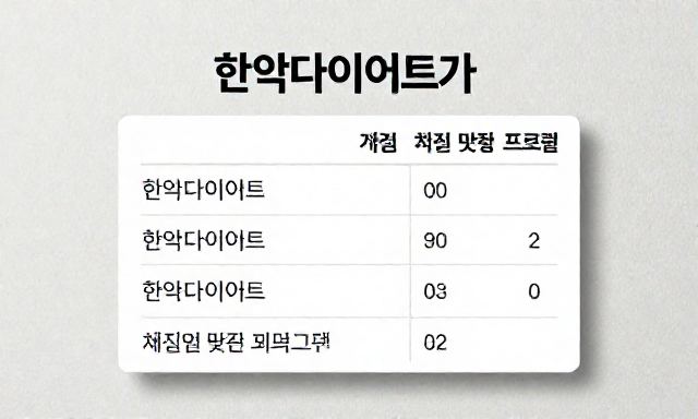 한약다이어트가격 관련 이미지 - 한약다이어트가격 결정 요인과 체질별 맞춤 프로그램 안내